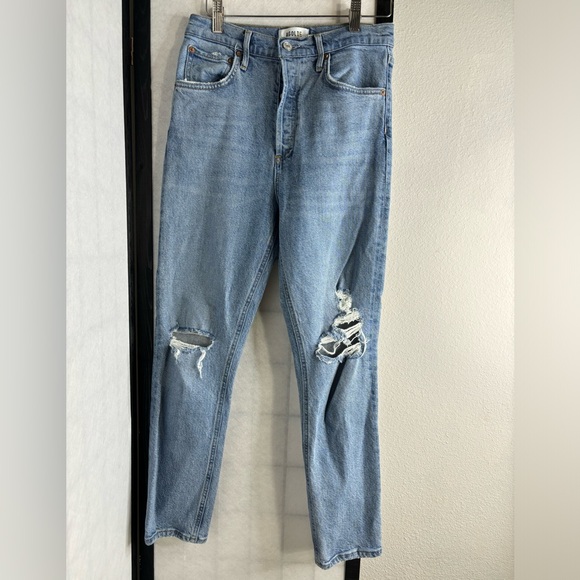AGolde Riley high rise straight button fly jeans 27 - Picture 2 of 6